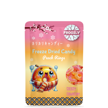 Gefriergetrocknete Fruchtgummi-Pfirsichringe 42g