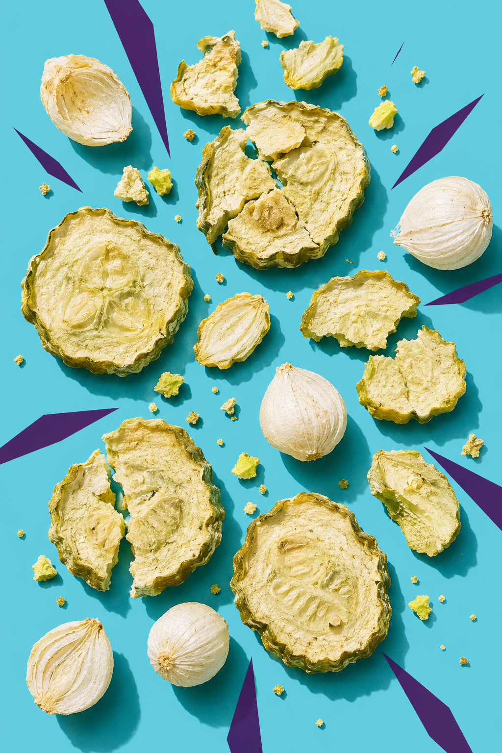 Gefriergetrocknete Gurken und Pickles als knuspriger Snack – Froozly Freeze Dried Gewürzgurken klassisch, scharf und Knoblauch