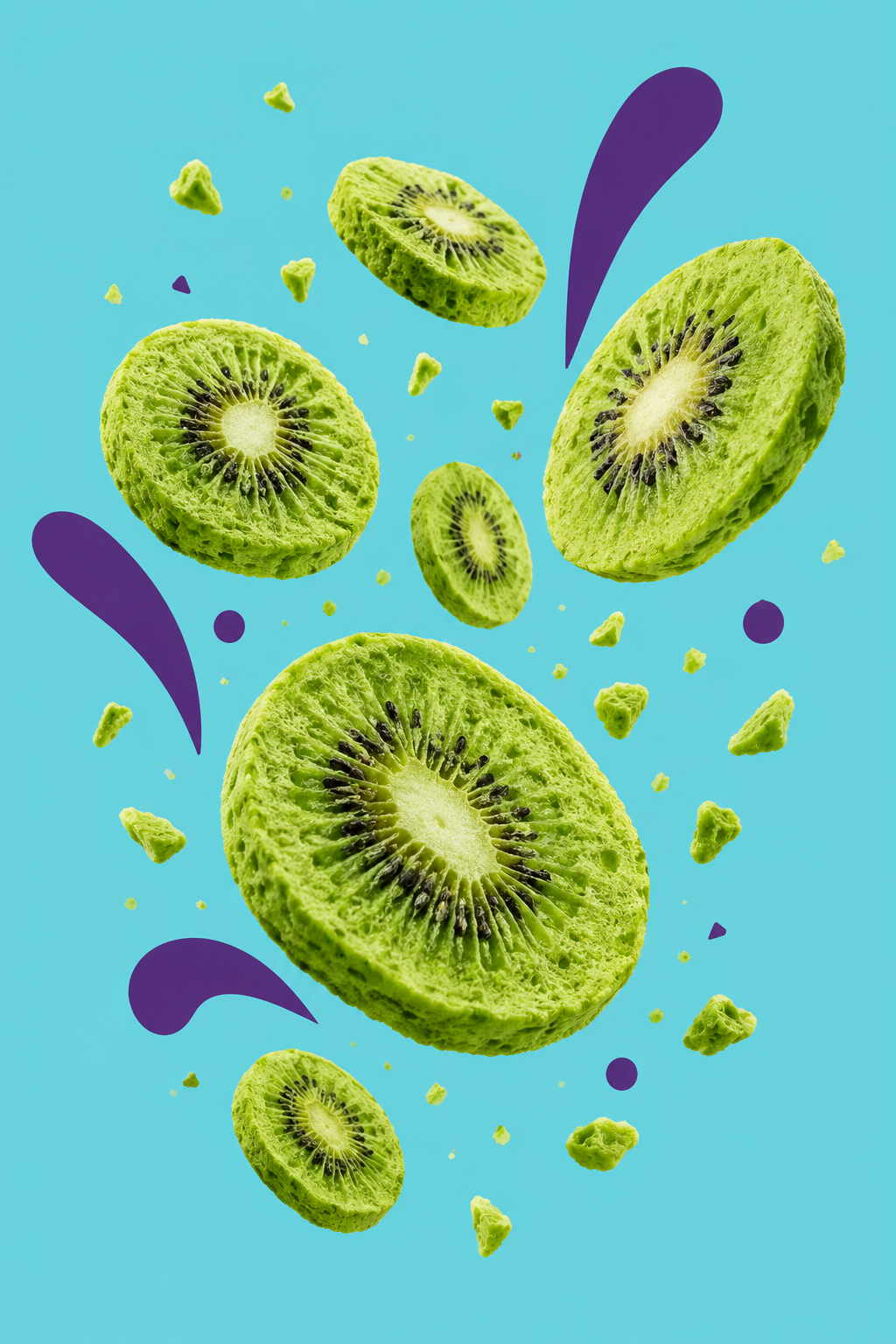 : Getrocknete vs. gefriergetrocknete Kiwi-Scheiben – Froozly Freeze Dried Kiwi ohne Zuckerzusatz