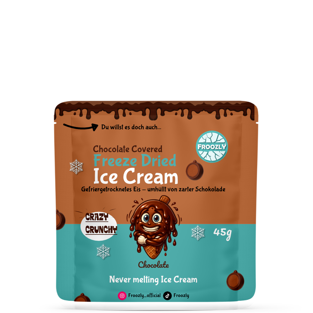 Gefriergetrocknete Schoko-Eiscreme im Schokomantel 45g