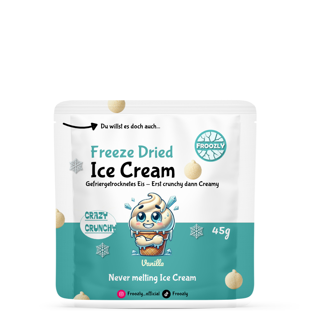 Gefriergetrocknete Vanille-Eiscreme 45g