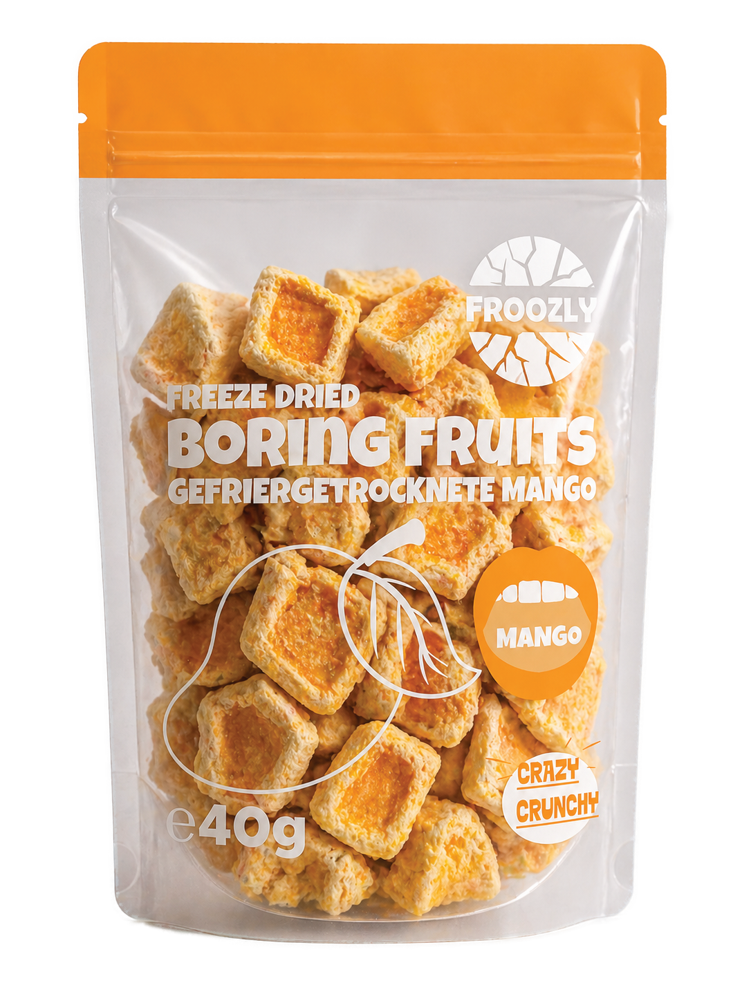 Froozly gefriergetrocknete Mango-Scheiben 40g – ohne Zusatzstoffe, vegan, online kaufen