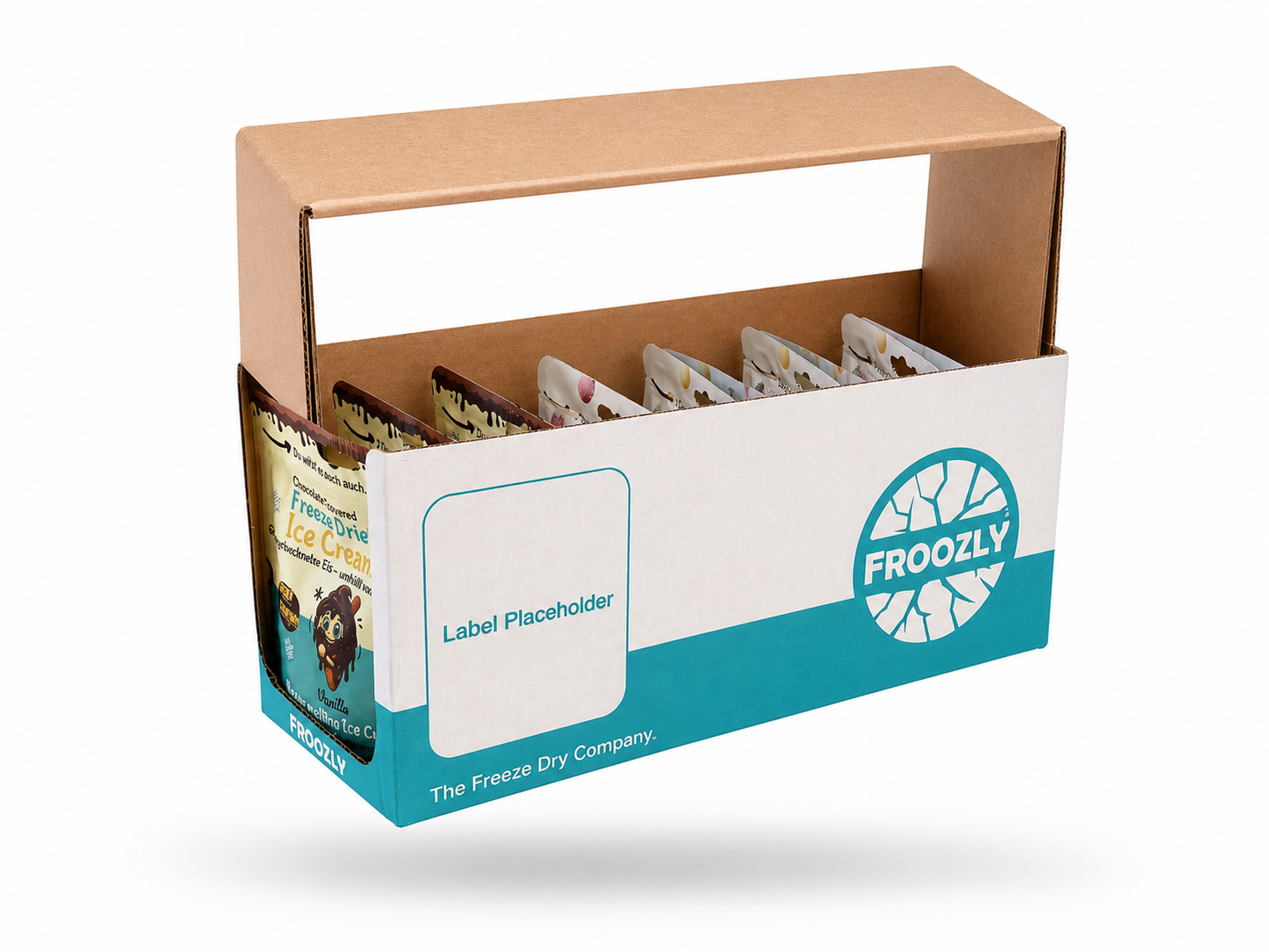 Froozly Shelf Ready Packaging – 10 Beutel pro Regalkarton